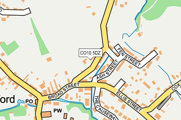 CO10 5DZ map - OS OpenMap – Local (Ordnance Survey)