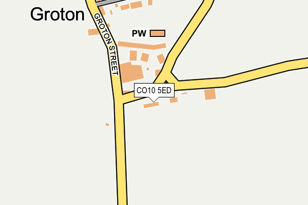 CO10 5ED map - OS OpenMap – Local (Ordnance Survey)