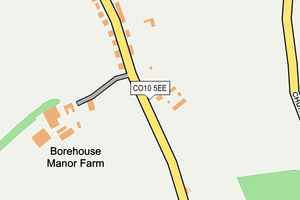 CO10 5EE map - OS OpenMap – Local (Ordnance Survey)