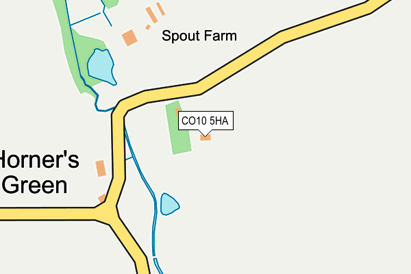 CO10 5HA map - OS OpenMap – Local (Ordnance Survey)