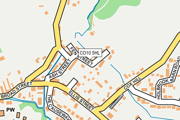 CO10 5HL map - OS OpenMap – Local (Ordnance Survey)
