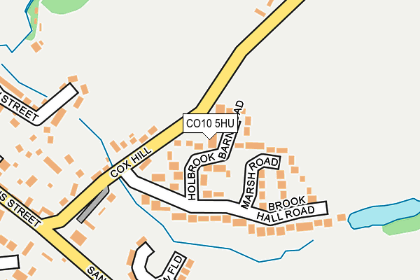 CO10 5HU map - OS OpenMap – Local (Ordnance Survey)