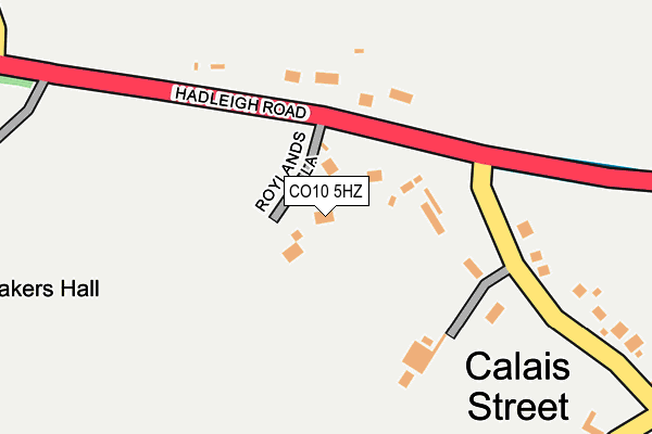 CO10 5HZ map - OS OpenMap – Local (Ordnance Survey)