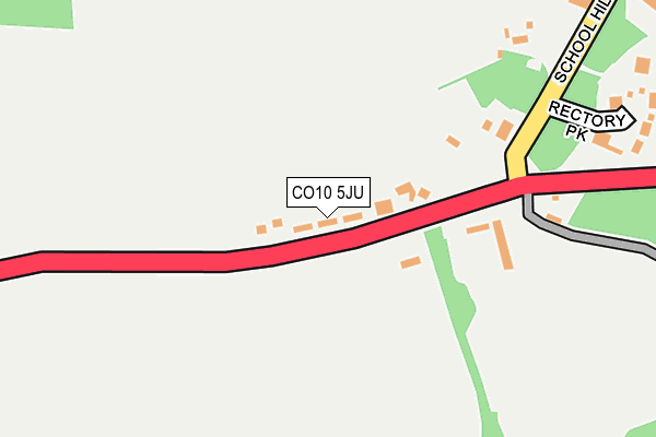CO10 5JU map - OS OpenMap – Local (Ordnance Survey)