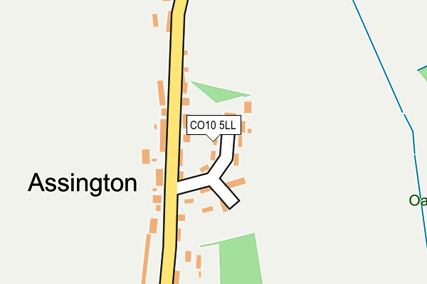 CO10 5LL map - OS OpenMap – Local (Ordnance Survey)