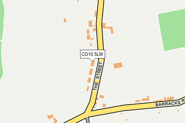 CO10 5LW map - OS OpenMap – Local (Ordnance Survey)