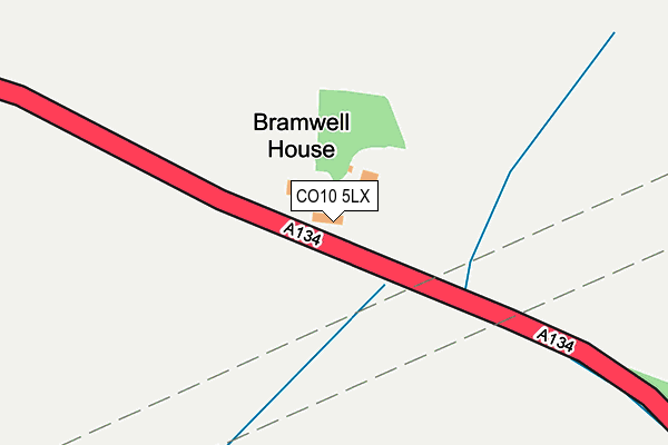 CO10 5LX map - OS OpenMap – Local (Ordnance Survey)