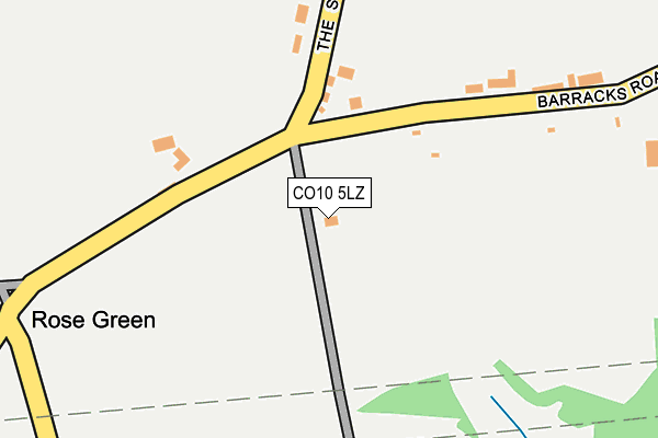 CO10 5LZ map - OS OpenMap – Local (Ordnance Survey)