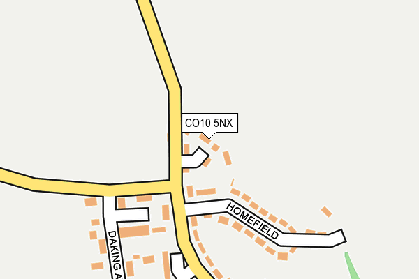 CO10 5NX map - OS OpenMap – Local (Ordnance Survey)