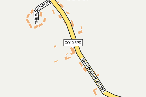 CO10 5PD map - OS OpenMap – Local (Ordnance Survey)