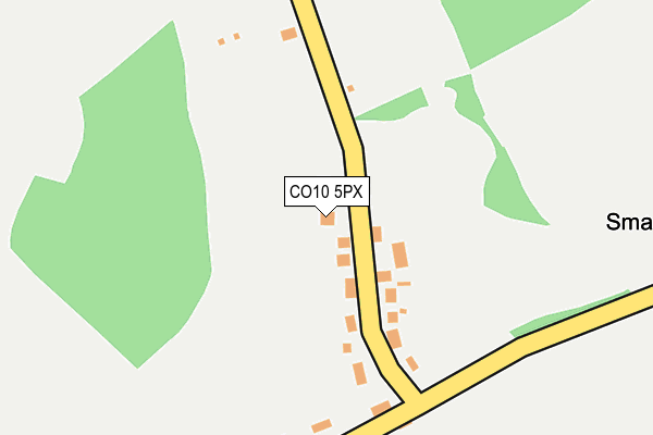 CO10 5PX map - OS OpenMap – Local (Ordnance Survey)