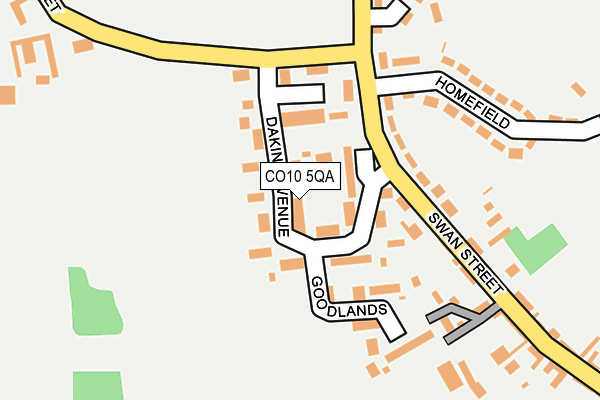 CO10 5QA map - OS OpenMap – Local (Ordnance Survey)
