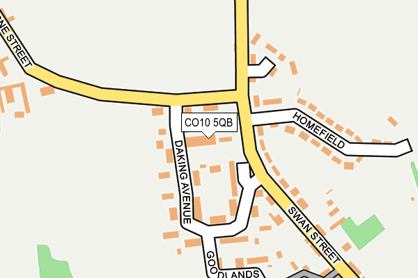 CO10 5QB map - OS OpenMap – Local (Ordnance Survey)