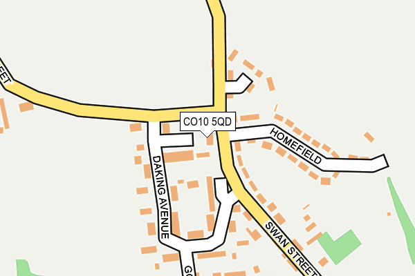 CO10 5QD map - OS OpenMap – Local (Ordnance Survey)