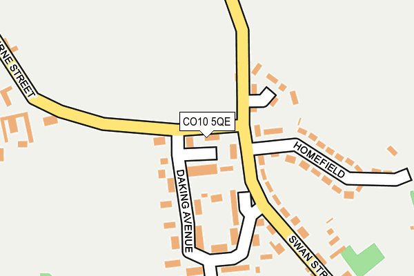 CO10 5QE map - OS OpenMap – Local (Ordnance Survey)