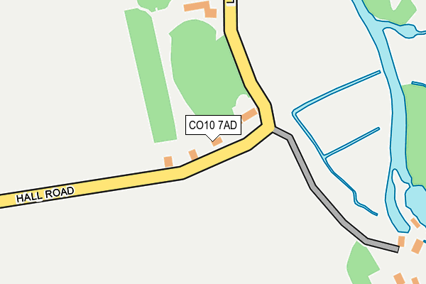 CO10 7AD map - OS OpenMap – Local (Ordnance Survey)