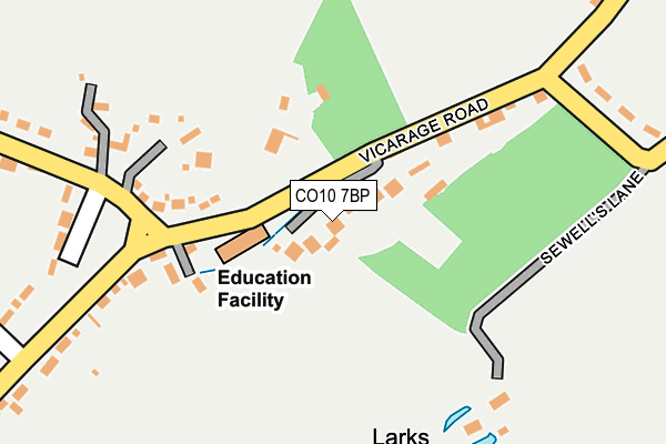 CO10 7BP map - OS OpenMap – Local (Ordnance Survey)