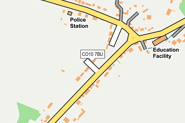 CO10 7BU map - OS OpenMap – Local (Ordnance Survey)