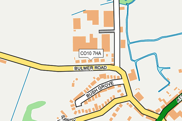 CO10 7HA map - OS OpenMap – Local (Ordnance Survey)
