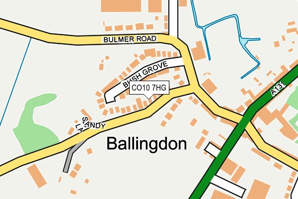 CO10 7HG map - OS OpenMap – Local (Ordnance Survey)