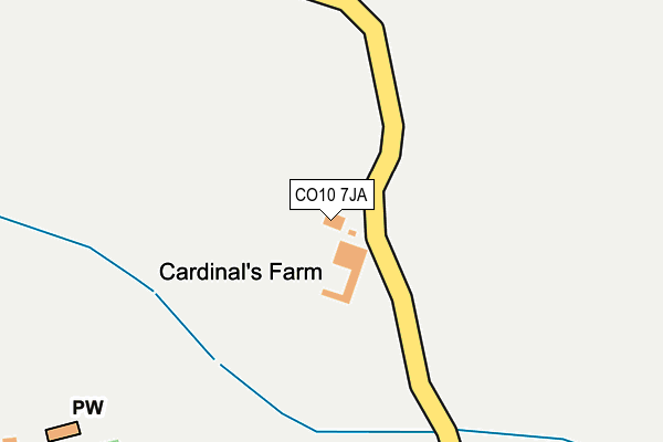 CO10 7JA map - OS OpenMap – Local (Ordnance Survey)
