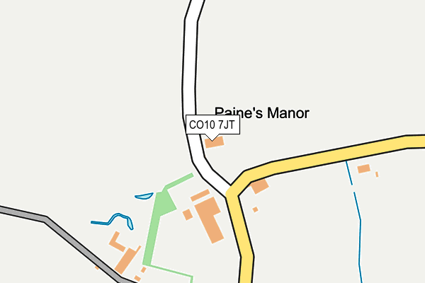 CO10 7JT map - OS OpenMap – Local (Ordnance Survey)