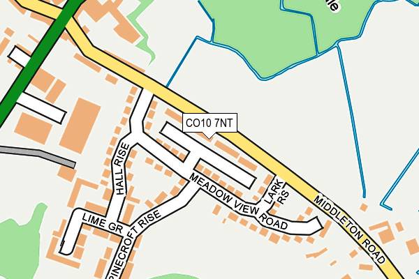 CO10 7NT map - OS OpenMap – Local (Ordnance Survey)