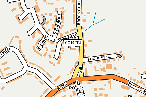 CO10 7PJ map - OS OpenMap – Local (Ordnance Survey)