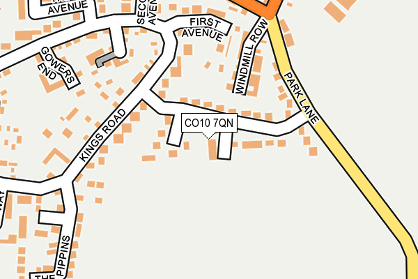 CO10 7QN map - OS OpenMap – Local (Ordnance Survey)