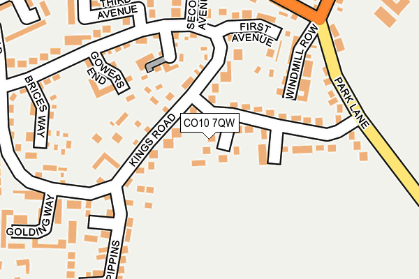 CO10 7QW map - OS OpenMap – Local (Ordnance Survey)