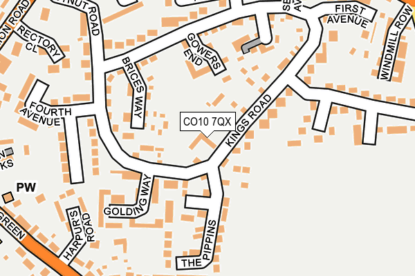 CO10 7QX map - OS OpenMap – Local (Ordnance Survey)