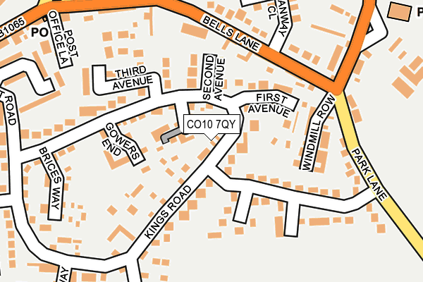 CO10 7QY map - OS OpenMap – Local (Ordnance Survey)