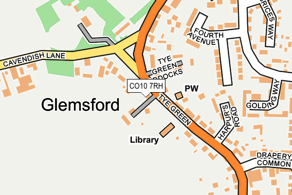 Map of GLEMSFORD GRILL LTD at local scale