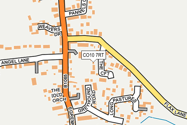 CO10 7RT map - OS OpenMap – Local (Ordnance Survey)