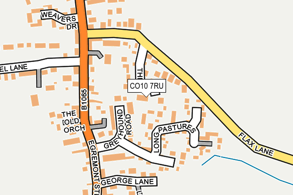 CO10 7RU map - OS OpenMap – Local (Ordnance Survey)