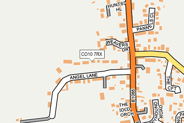 CO10 7RX map - OS OpenMap – Local (Ordnance Survey)