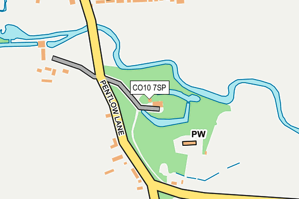 CO10 7SP map - OS OpenMap – Local (Ordnance Survey)