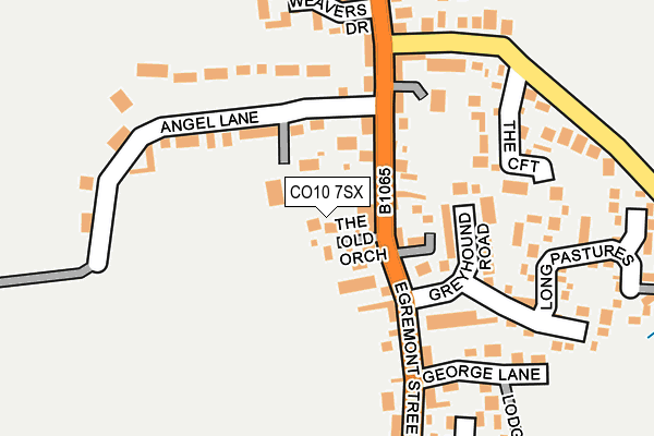 CO10 7SX map - OS OpenMap – Local (Ordnance Survey)