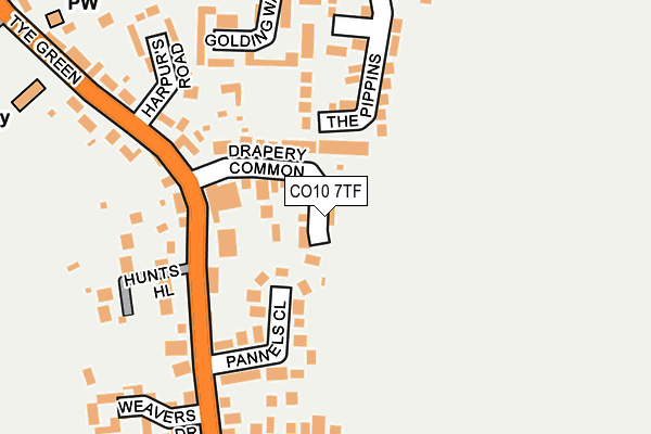 CO10 7TF map - OS OpenMap – Local (Ordnance Survey)