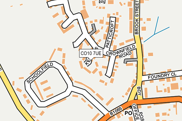 CO10 7UE map - OS OpenMap – Local (Ordnance Survey)