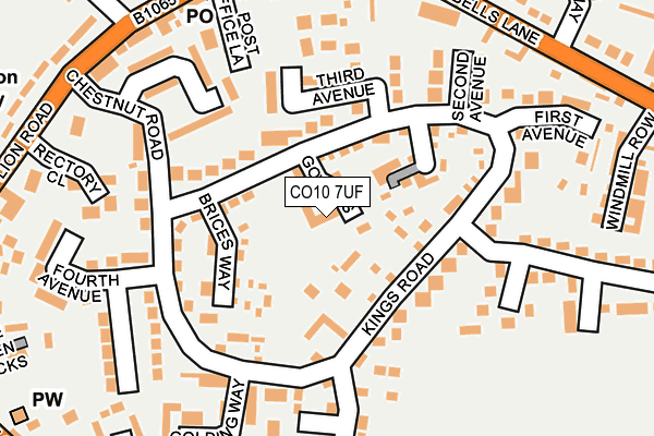 CO10 7UF map - OS OpenMap – Local (Ordnance Survey)
