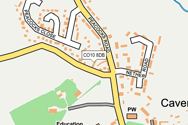 CO10 8DB map - OS OpenMap – Local (Ordnance Survey)