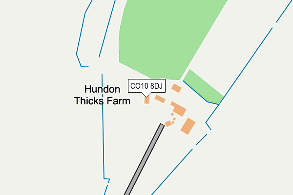 CO10 8DJ map - OS OpenMap – Local (Ordnance Survey)