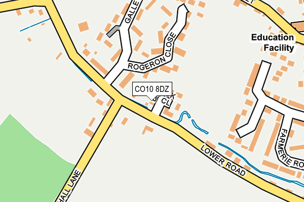 CO10 8DZ map - OS OpenMap – Local (Ordnance Survey)