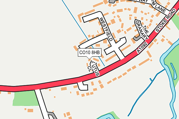 CO10 8HB map - OS OpenMap – Local (Ordnance Survey)