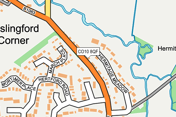 CO10 8QF map - OS OpenMap – Local (Ordnance Survey)