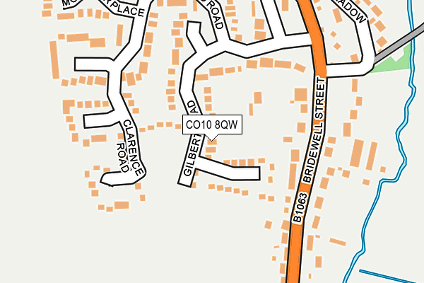 CO10 8QW map - OS OpenMap – Local (Ordnance Survey)