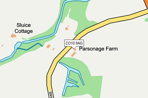 CO10 9AG map - OS OpenMap – Local (Ordnance Survey)