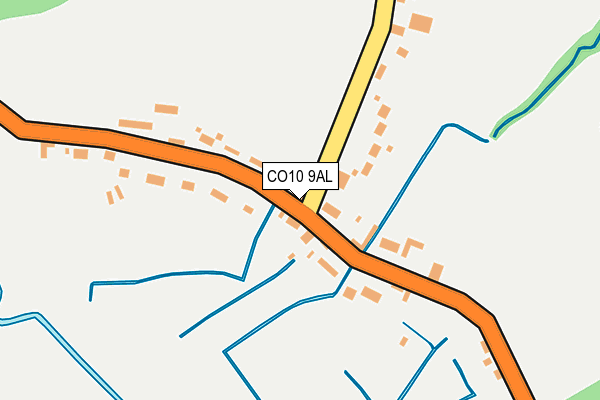 CO10 9AL map - OS OpenMap – Local (Ordnance Survey)