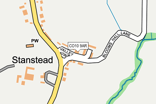 CO10 9AR map - OS OpenMap – Local (Ordnance Survey)